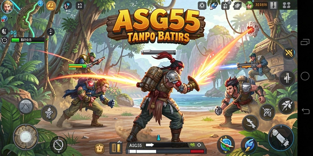 Screenshot utama ASG55 yang menampilkan gameplay penuh aksi dan tantangan.