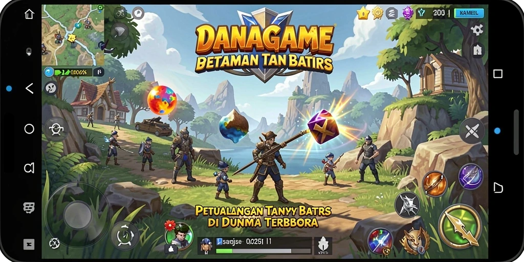 Screenshot gameplay menunjukkan petualangan menakjubkan di dunia Open World.