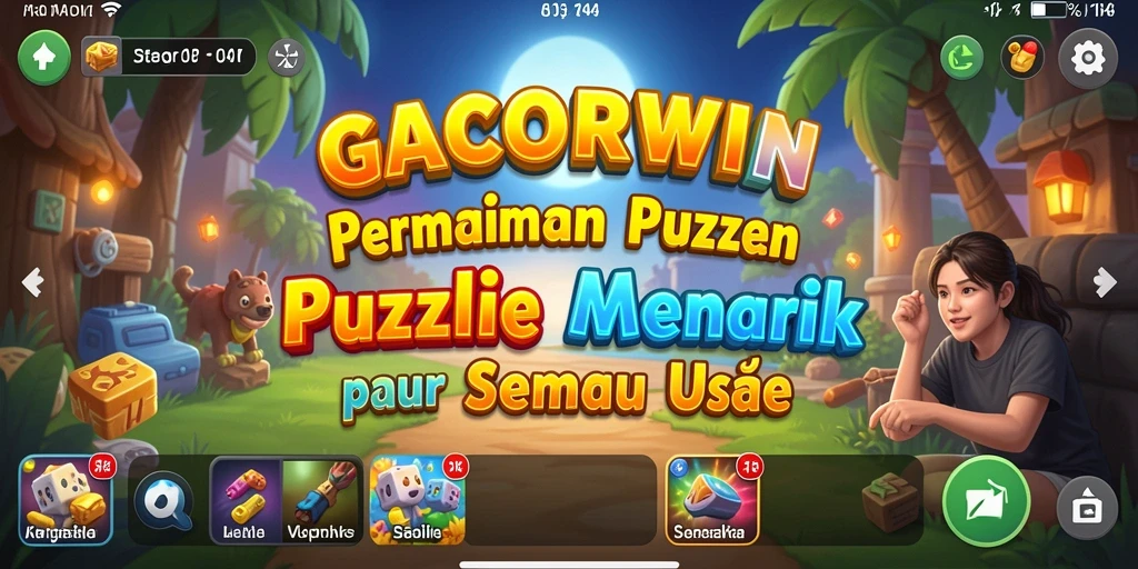 Tampilan gameplay GACORWIN menunjukkan serunya menyelesaikan teka-teki.