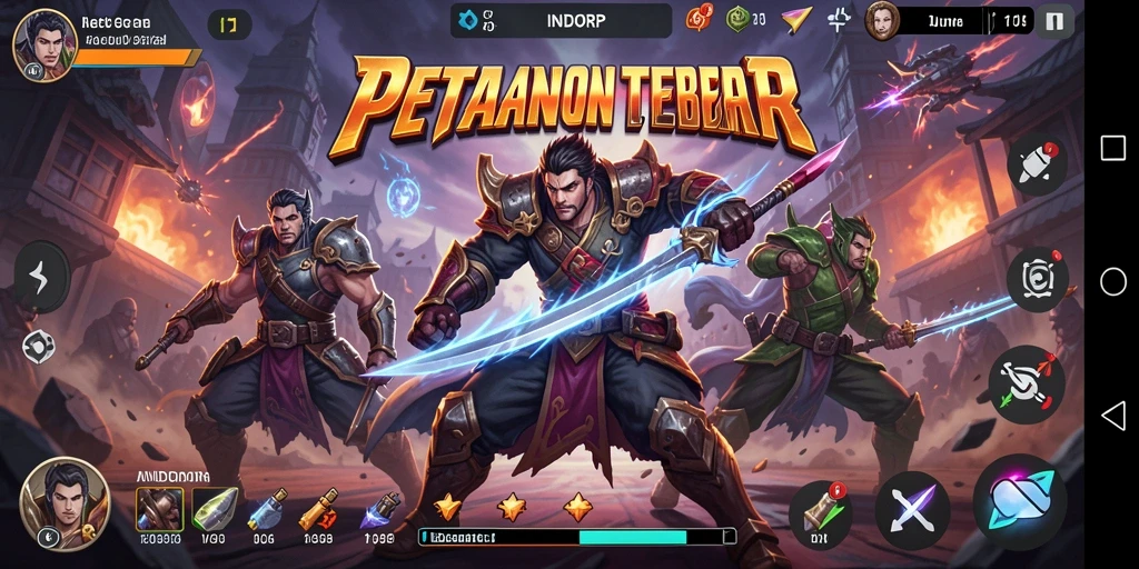 Screenshot INDORP menampilkan pertarungan menegangkan antara dua karakter.