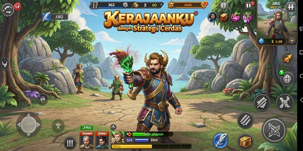 Screenshot menampilkan intensitas gameplay Tower Defense JJ62.