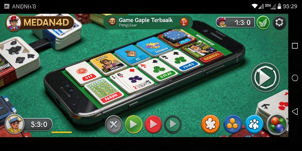 Tampilan gameplay seru Gaple di MEDAN4D dengan pemain yang aktif.