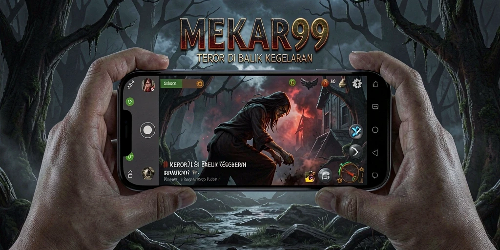 Tampilan gameplay menegangkan dari MEKAR99 yang penuh dengan kegelapan.