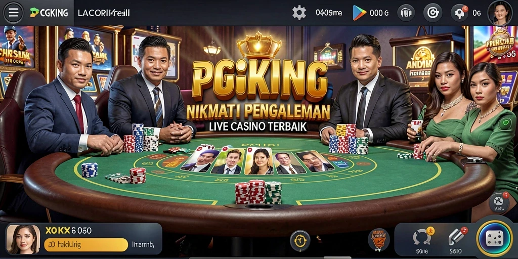 Tampilan menarik saat bermain Live Casino di PGKING.