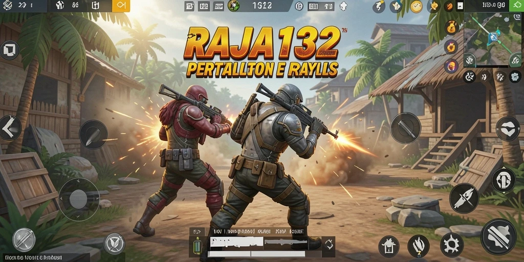 Gameplay menegangkan dalam RAJA132 yang penuh aksi Battle Royale.