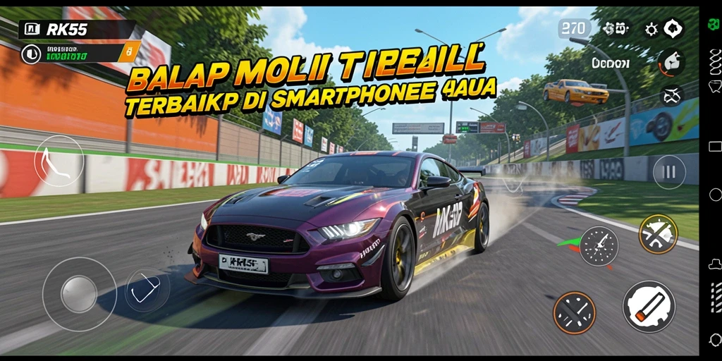 Gameplay balap seru dan penuh tantangan di RK55.