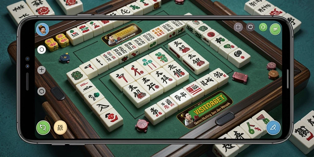 Screenshot gameplay VISITORBET menampilkan suasana bermain Mahjong yang seru.