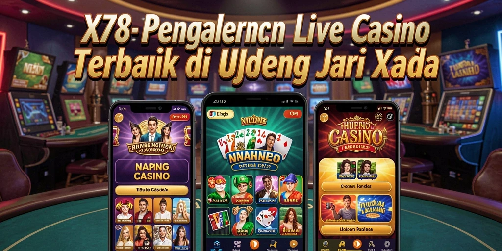 Menampilkan dealer profesional dalam permainan Live Casino yang menghibur.
